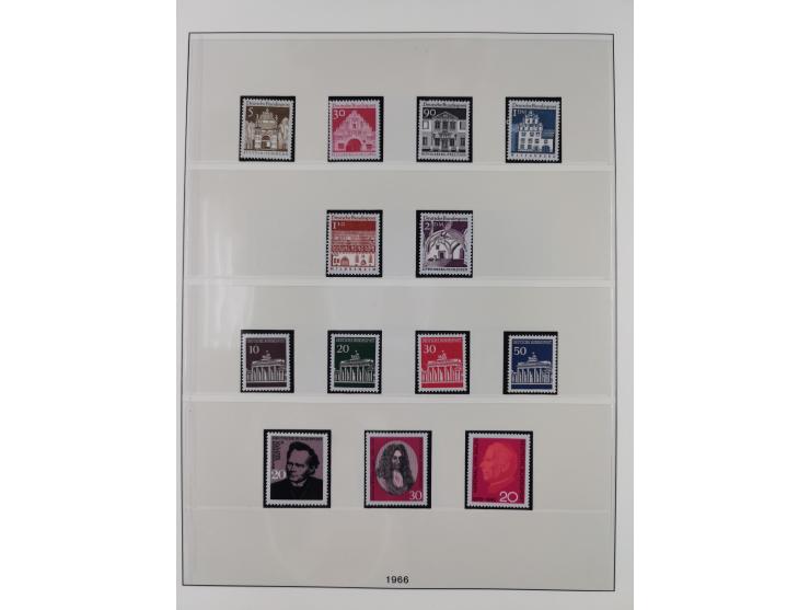 1945/90, ungebrauchte und postfrische Sammlung, oftmals komplett, dabei Bund/Berlin und DDR, DDR mit guten Dienstmarken inkl.