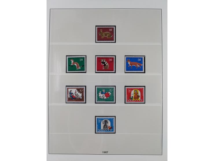 1945/90, ungebrauchte und postfrische Sammlung, oftmals komplett, dabei Bund/Berlin und DDR, DDR mit guten Dienstmarken inkl.