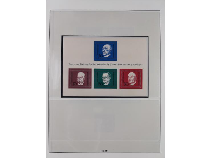 1945/90, ungebrauchte und postfrische Sammlung, oftmals komplett, dabei Bund/Berlin und DDR, DDR mit guten Dienstmarken inkl.