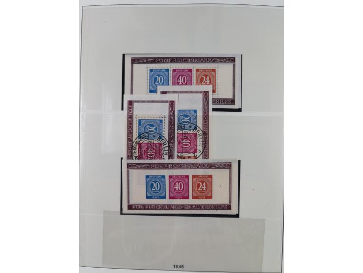 1945/90, ungebrauchte und postfrische Sammlung, oftmals komplett, dabei Bund/Berlin und DDR, DDR mit guten Dienstmarken inkl.