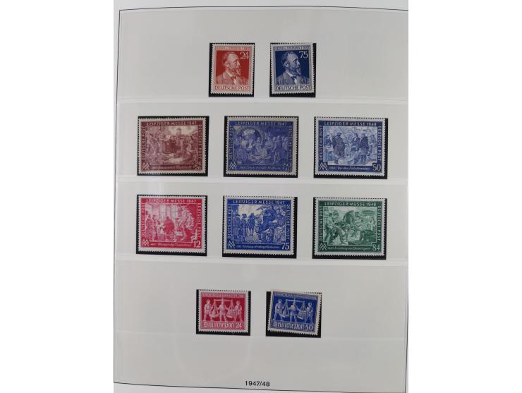 1945/90, ungebrauchte und postfrische Sammlung, oftmals komplett, dabei Bund/Berlin und DDR, DDR mit guten Dienstmarken inkl.