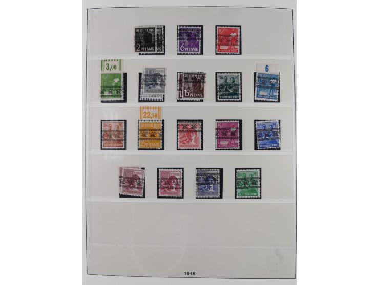 1945/90, ungebrauchte und postfrische Sammlung, oftmals komplett, dabei Bund/Berlin und DDR, DDR mit guten Dienstmarken inkl.