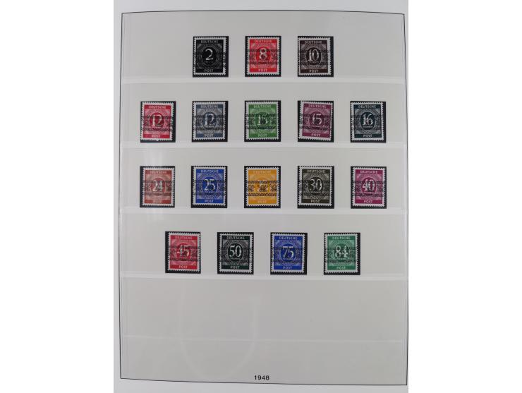 1945/90, ungebrauchte und postfrische Sammlung, oftmals komplett, dabei Bund/Berlin und DDR, DDR mit guten Dienstmarken inkl.