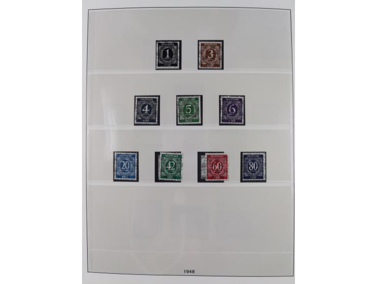 1945/90, ungebrauchte und postfrische Sammlung, oftmals komplett, dabei Bund/Berlin und DDR, DDR mit guten Dienstmarken inkl.