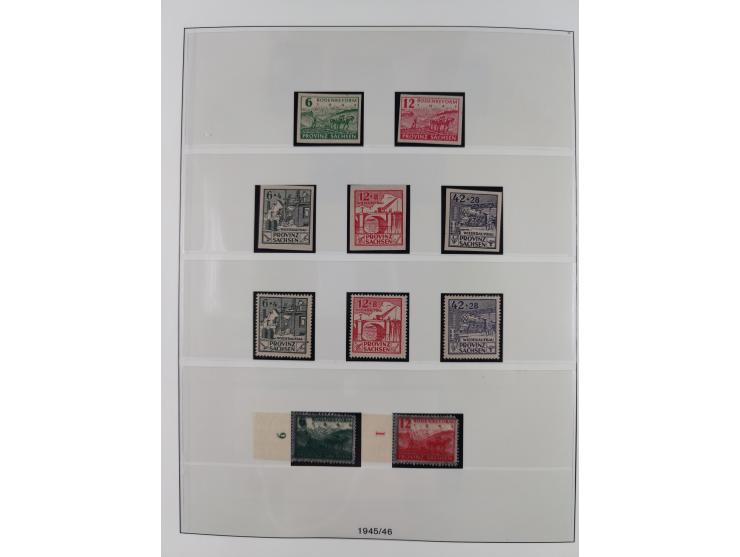 1945/90, ungebrauchte und postfrische Sammlung, oftmals komplett, dabei Bund/Berlin und DDR, DDR mit guten Dienstmarken inkl.
