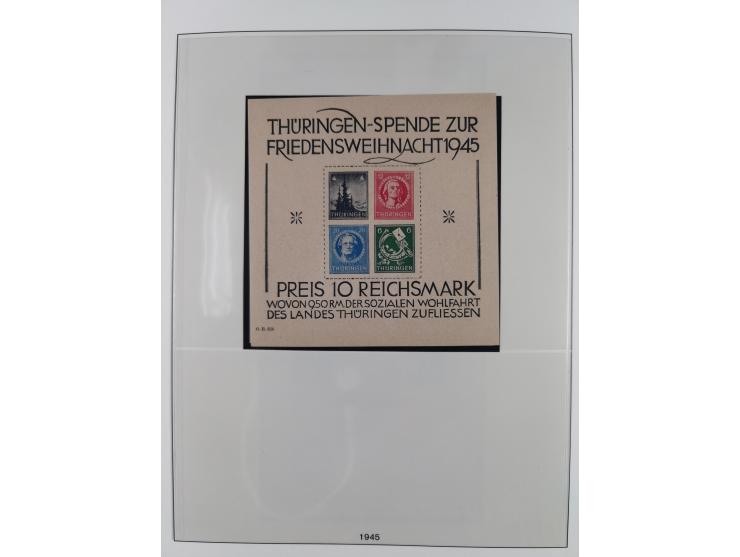 1945/90, ungebrauchte und postfrische Sammlung, oftmals komplett, dabei Bund/Berlin und DDR, DDR mit guten Dienstmarken inkl.