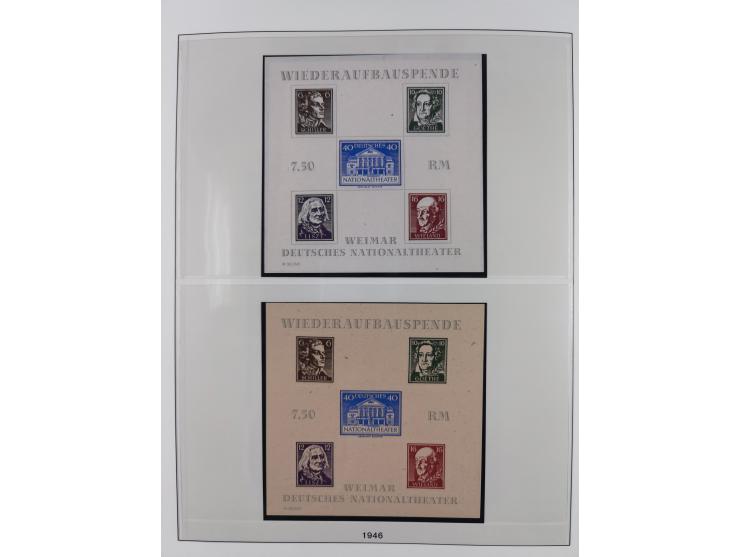 1945/90, ungebrauchte und postfrische Sammlung, oftmals komplett, dabei Bund/Berlin und DDR, DDR mit guten Dienstmarken inkl.