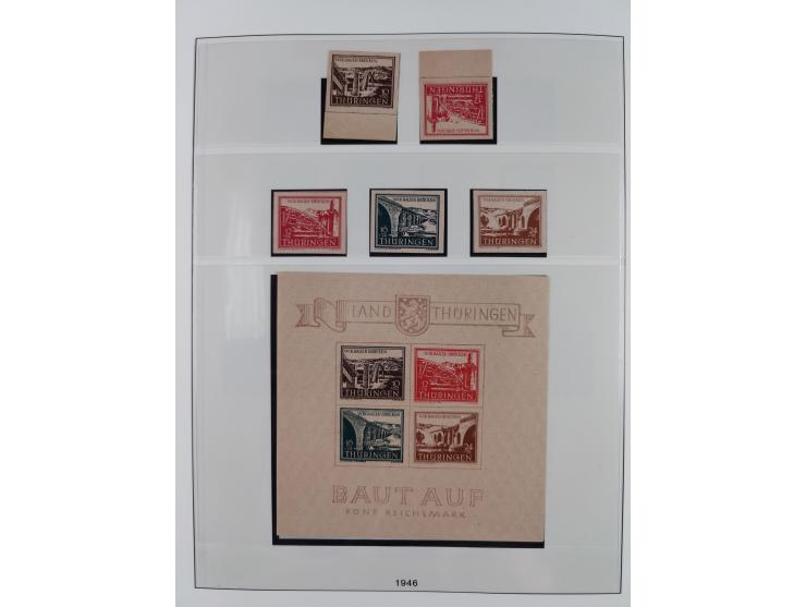 1945/90, ungebrauchte und postfrische Sammlung, oftmals komplett, dabei Bund/Berlin und DDR, DDR mit guten Dienstmarken inkl.