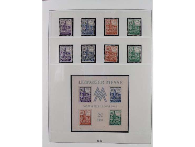 1945/90, ungebrauchte und postfrische Sammlung, oftmals komplett, dabei Bund/Berlin und DDR, DDR mit guten Dienstmarken inkl.
