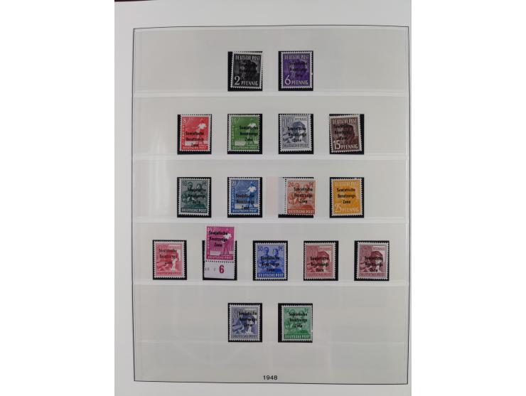 1945/90, ungebrauchte und postfrische Sammlung, oftmals komplett, dabei Bund/Berlin und DDR, DDR mit guten Dienstmarken inkl.