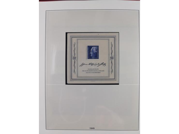 1945/90, ungebrauchte und postfrische Sammlung, oftmals komplett, dabei Bund/Berlin und DDR, DDR mit guten Dienstmarken inkl.