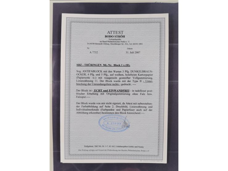 1945/90, ungebrauchte und postfrische Sammlung, oftmals komplett, dabei Bund/Berlin und DDR, DDR mit guten Dienstmarken inkl.