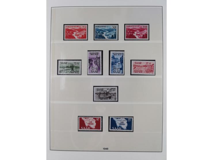 1945/90, ungebrauchte und postfrische Sammlung, oftmals komplett, dabei Bund/Berlin und DDR, DDR mit guten Dienstmarken inkl.