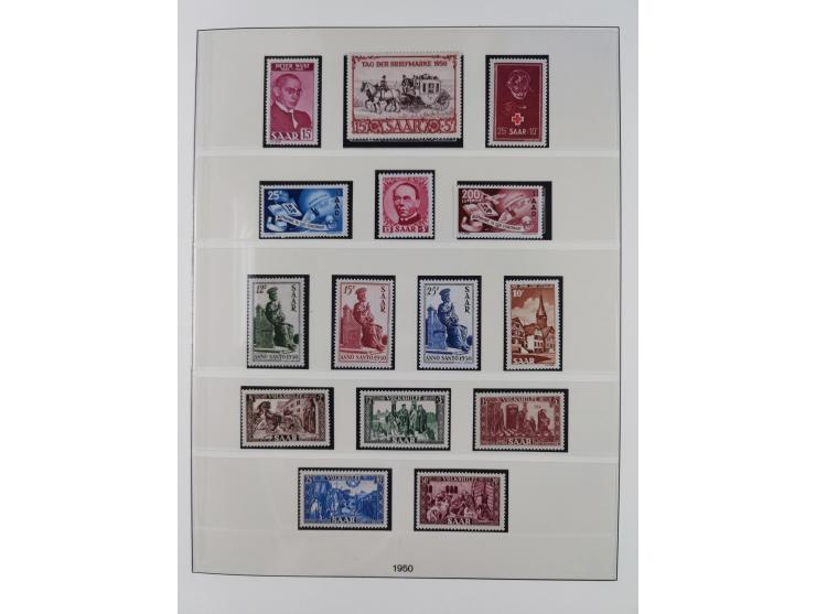 1945/90, ungebrauchte und postfrische Sammlung, oftmals komplett, dabei Bund/Berlin und DDR, DDR mit guten Dienstmarken inkl.