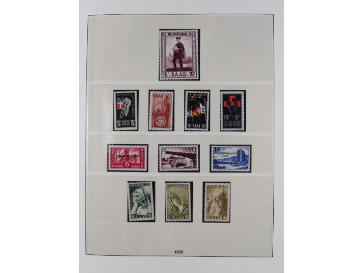 1945/90, ungebrauchte und postfrische Sammlung, oftmals komplett, dabei Bund/Berlin und DDR, DDR mit guten Dienstmarken inkl.