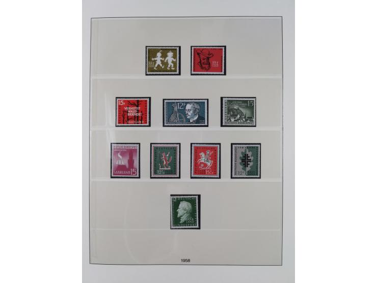 1945/90, ungebrauchte und postfrische Sammlung, oftmals komplett, dabei Bund/Berlin und DDR, DDR mit guten Dienstmarken inkl.