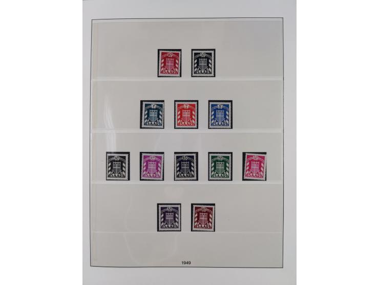 1945/90, ungebrauchte und postfrische Sammlung, oftmals komplett, dabei Bund/Berlin und DDR, DDR mit guten Dienstmarken inkl.