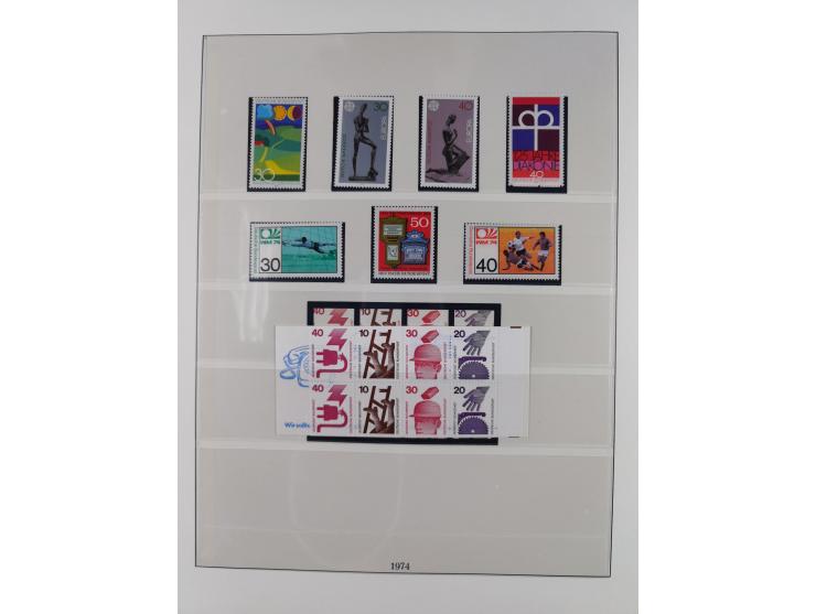 1945/90, ungebrauchte und postfrische Sammlung, oftmals komplett, dabei Bund/Berlin und DDR, DDR mit guten Dienstmarken inkl.