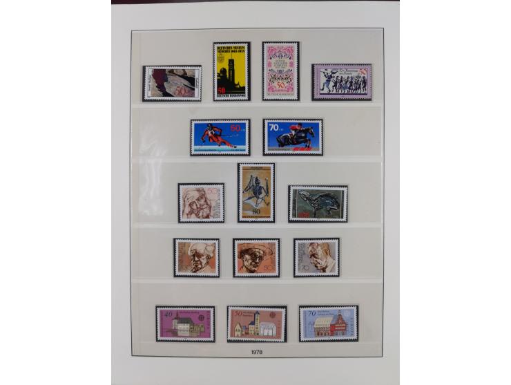 1945/90, ungebrauchte und postfrische Sammlung, oftmals komplett, dabei Bund/Berlin und DDR, DDR mit guten Dienstmarken inkl.