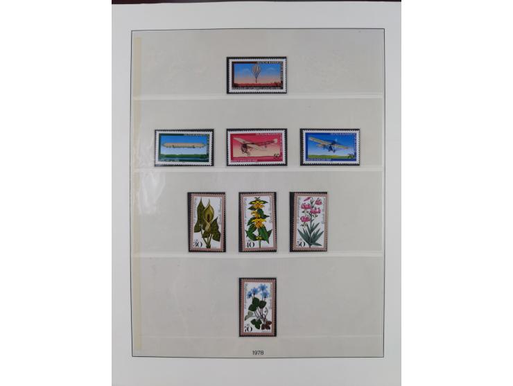 1945/90, ungebrauchte und postfrische Sammlung, oftmals komplett, dabei Bund/Berlin und DDR, DDR mit guten Dienstmarken inkl.