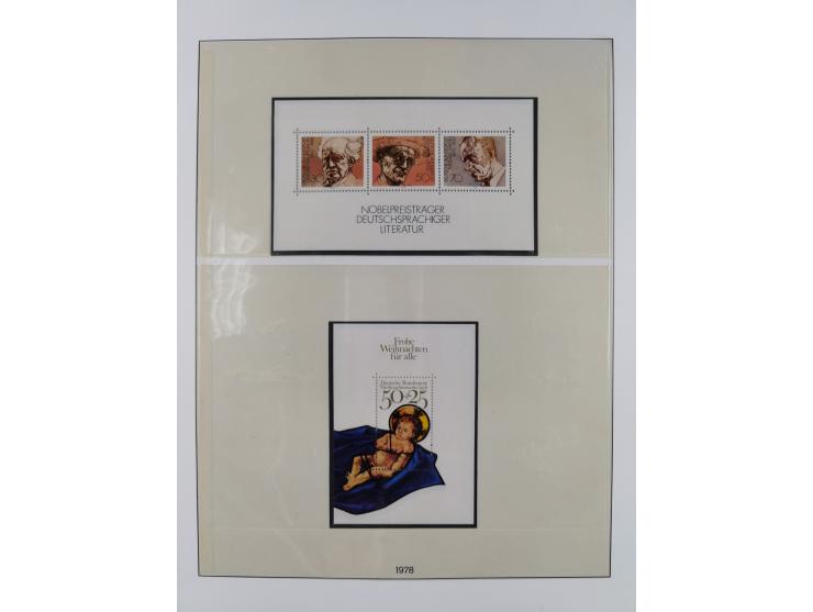 1945/90, ungebrauchte und postfrische Sammlung, oftmals komplett, dabei Bund/Berlin und DDR, DDR mit guten Dienstmarken inkl.