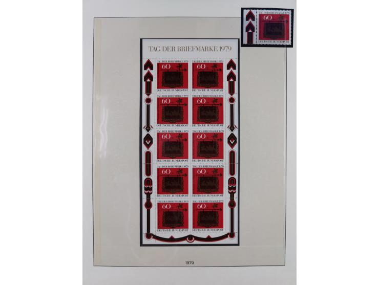 1945/90, ungebrauchte und postfrische Sammlung, oftmals komplett, dabei Bund/Berlin und DDR, DDR mit guten Dienstmarken inkl.