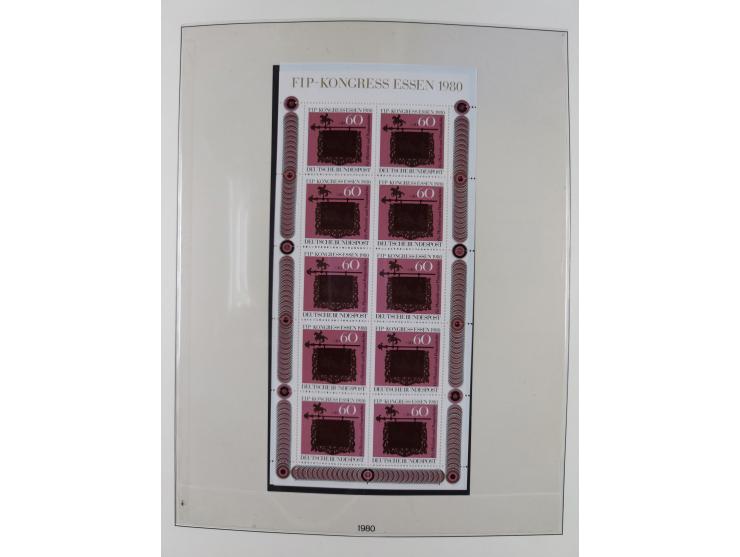 1945/90, ungebrauchte und postfrische Sammlung, oftmals komplett, dabei Bund/Berlin und DDR, DDR mit guten Dienstmarken inkl.