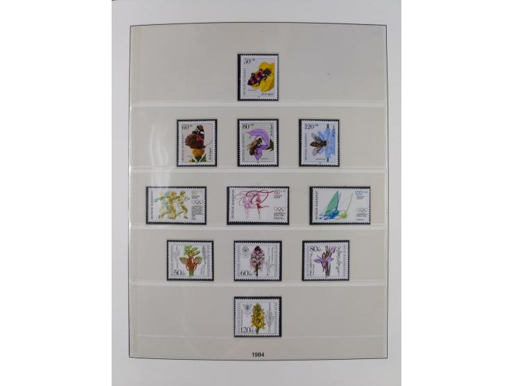 1945/90, ungebrauchte und postfrische Sammlung, oftmals komplett, dabei Bund/Berlin und DDR, DDR mit guten Dienstmarken inkl.