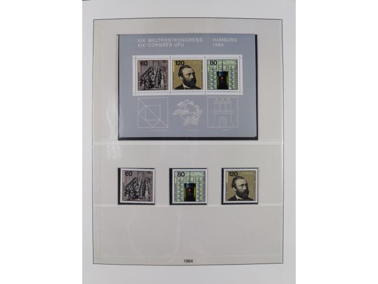 1945/90, ungebrauchte und postfrische Sammlung, oftmals komplett, dabei Bund/Berlin und DDR, DDR mit guten Dienstmarken inkl.