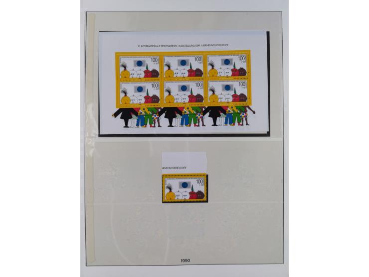 1945/90, ungebrauchte und postfrische Sammlung, oftmals komplett, dabei Bund/Berlin und DDR, DDR mit guten Dienstmarken inkl.