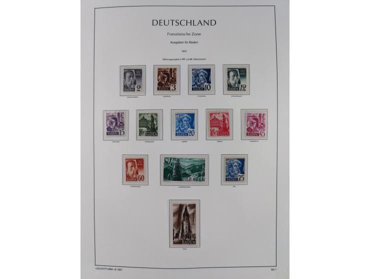 1945/90, ungebrauchte und postfrische Sammlung, oftmals komplett, dabei Bund/Berlin und DDR, DDR mit guten Dienstmarken inkl.
