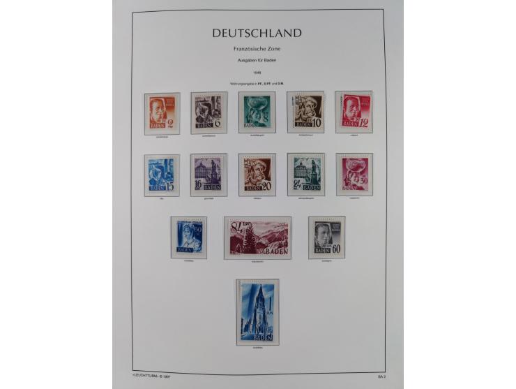 1945/90, ungebrauchte und postfrische Sammlung, oftmals komplett, dabei Bund/Berlin und DDR, DDR mit guten Dienstmarken inkl.