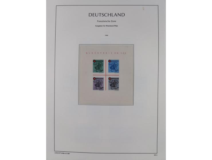 1945/90, ungebrauchte und postfrische Sammlung, oftmals komplett, dabei Bund/Berlin und DDR, DDR mit guten Dienstmarken inkl.
