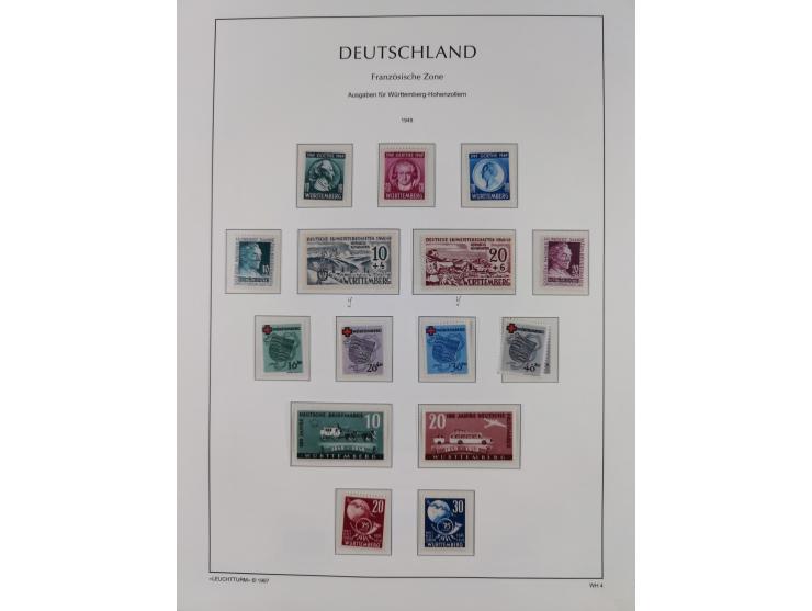 1945/90, ungebrauchte und postfrische Sammlung, oftmals komplett, dabei Bund/Berlin und DDR, DDR mit guten Dienstmarken inkl.
