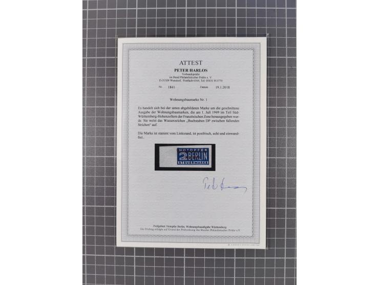 1945/90, ungebrauchte und postfrische Sammlung, oftmals komplett, dabei Bund/Berlin und DDR, DDR mit guten Dienstmarken inkl.