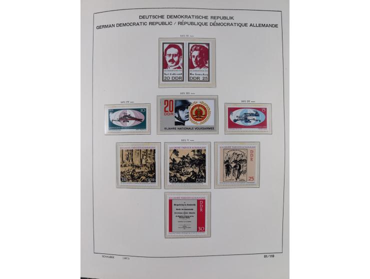 1945/90, ungebrauchte und postfrische Sammlung, oftmals komplett, dabei Bund/Berlin und DDR, DDR mit guten Dienstmarken inkl.