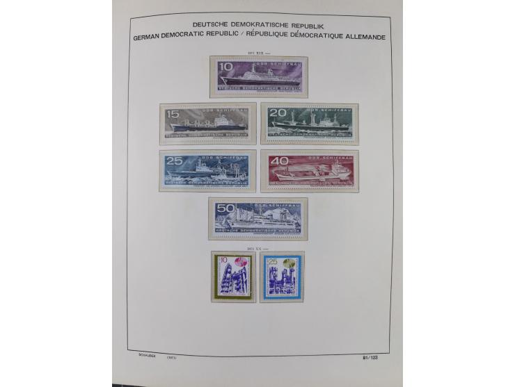1945/90, ungebrauchte und postfrische Sammlung, oftmals komplett, dabei Bund/Berlin und DDR, DDR mit guten Dienstmarken inkl.