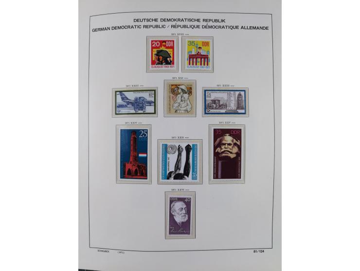 1945/90, ungebrauchte und postfrische Sammlung, oftmals komplett, dabei Bund/Berlin und DDR, DDR mit guten Dienstmarken inkl.