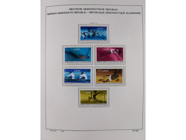 1945/90, ungebrauchte und postfrische Sammlung, oftmals komplett, dabei Bund/Berlin und DDR, DDR mit guten Dienstmarken inkl.