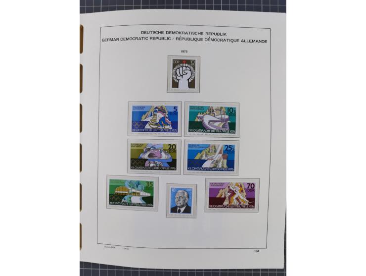 1945/90, ungebrauchte und postfrische Sammlung, oftmals komplett, dabei Bund/Berlin und DDR, DDR mit guten Dienstmarken inkl.