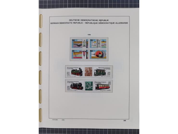 1945/90, ungebrauchte und postfrische Sammlung, oftmals komplett, dabei Bund/Berlin und DDR, DDR mit guten Dienstmarken inkl.