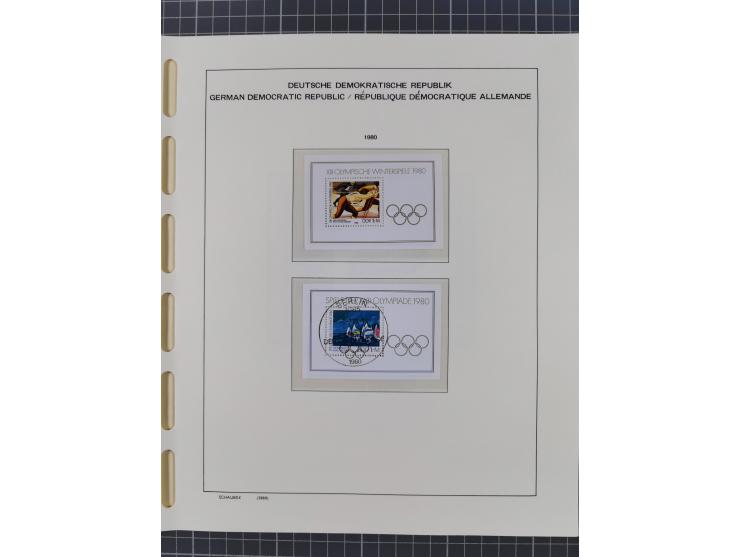 1945/90, ungebrauchte und postfrische Sammlung, oftmals komplett, dabei Bund/Berlin und DDR, DDR mit guten Dienstmarken inkl.