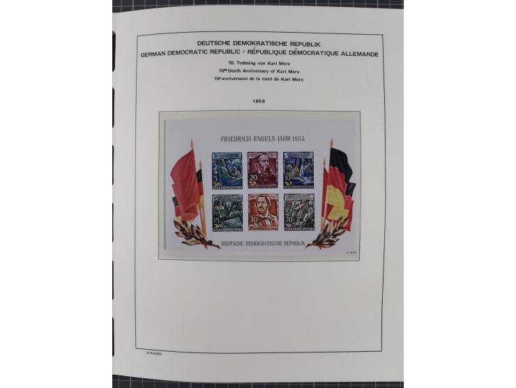 1945/90, ungebrauchte und postfrische Sammlung, oftmals komplett, dabei Bund/Berlin und DDR, DDR mit guten Dienstmarken inkl.