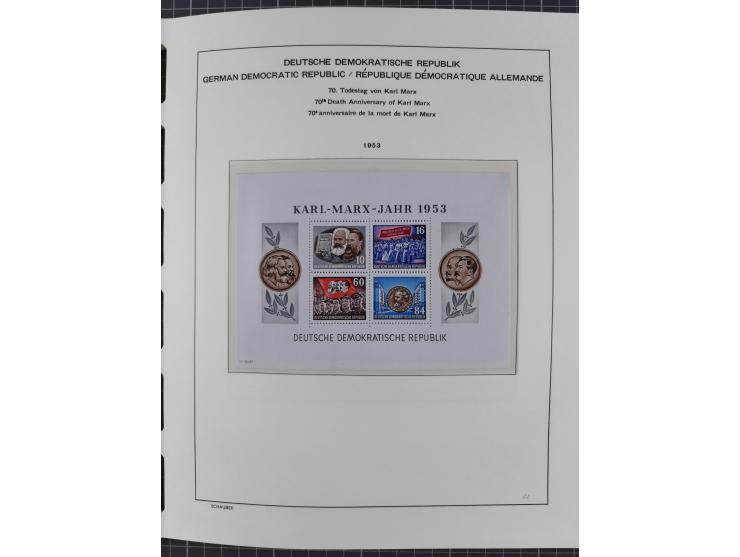 1945/90, ungebrauchte und postfrische Sammlung, oftmals komplett, dabei Bund/Berlin und DDR, DDR mit guten Dienstmarken inkl.