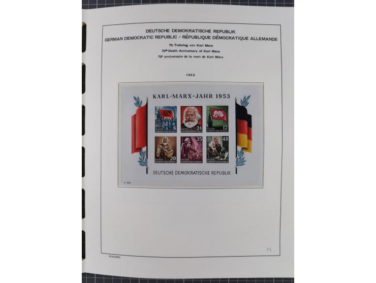 1945/90, ungebrauchte und postfrische Sammlung, oftmals komplett, dabei Bund/Berlin und DDR, DDR mit guten Dienstmarken inkl.