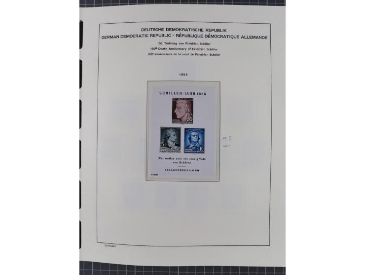 1945/90, ungebrauchte und postfrische Sammlung, oftmals komplett, dabei Bund/Berlin und DDR, DDR mit guten Dienstmarken inkl.