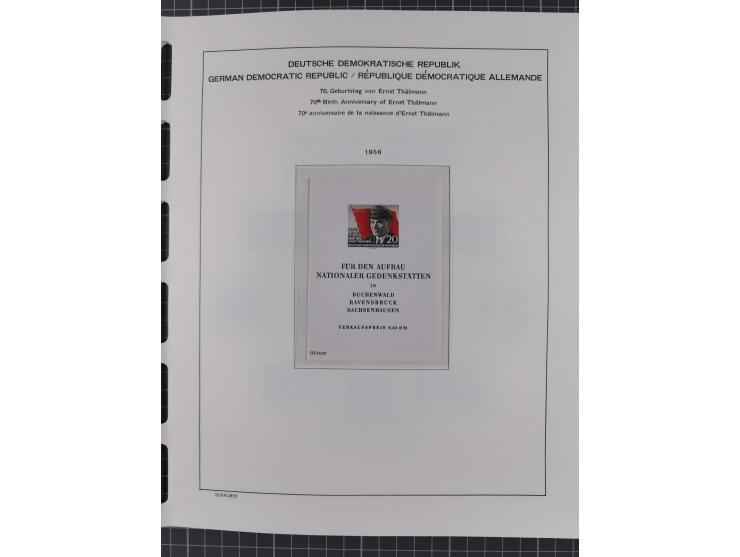 1945/90, ungebrauchte und postfrische Sammlung, oftmals komplett, dabei Bund/Berlin und DDR, DDR mit guten Dienstmarken inkl.