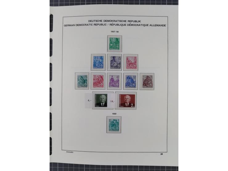 1945/90, ungebrauchte und postfrische Sammlung, oftmals komplett, dabei Bund/Berlin und DDR, DDR mit guten Dienstmarken inkl.