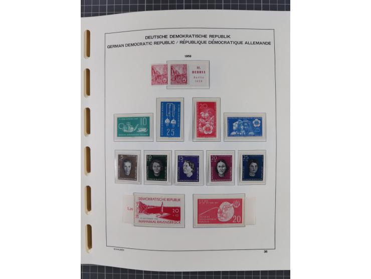 1945/90, ungebrauchte und postfrische Sammlung, oftmals komplett, dabei Bund/Berlin und DDR, DDR mit guten Dienstmarken inkl.