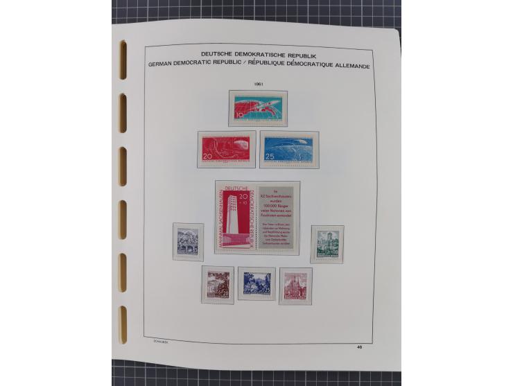 1945/90, ungebrauchte und postfrische Sammlung, oftmals komplett, dabei Bund/Berlin und DDR, DDR mit guten Dienstmarken inkl.